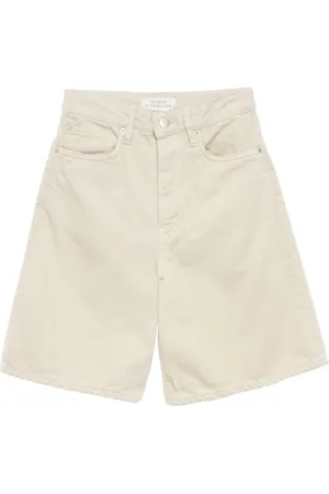 STUDIO NICHOLSON Logo-patch cotton-blend shorts