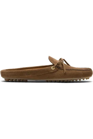 CAR SHOE Almond-toe suede driving slippers