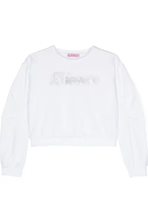 MISS BLUMARINE Crystal-logo sweatshirt