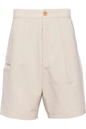 Izzue Logo-embroidered straigh-leg shorts