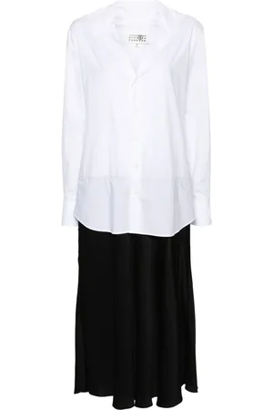 Maison Margiela Numbers-motif cotton maxi dress