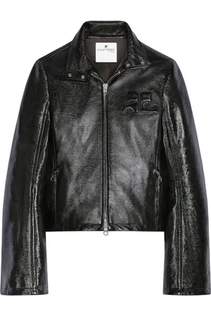 Courrèges Embossed-logo zip-fastening jacket