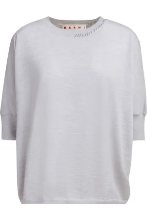 Marni Decorative-stitching knitted top