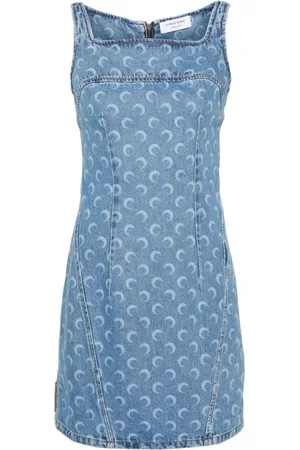 Marine Serre Crescent-Moon-print mini dress