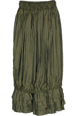 Jean Paul Gaultier 1990s stripe-print fluted skirt