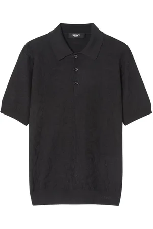 VERSACE Barocco knitted polo shirt