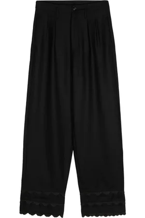 BODE Scallop-detailing wool trousers