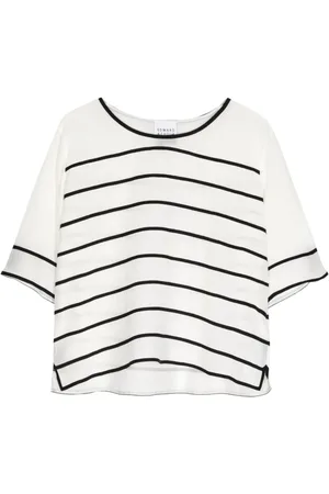 Edward Achour Paris Striped silk T-shirt