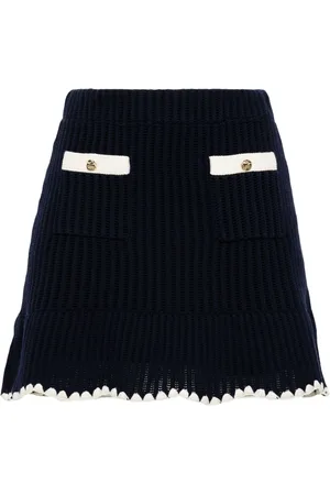 Self-Portrait Crochet-knit mini skirt