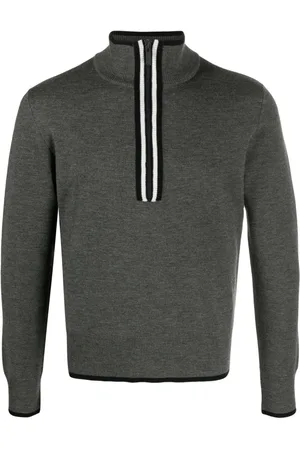 Thom Browne Funnel-neck half-zip jumper