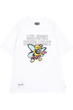 Izzue Pixelated-print cotton T-shirt