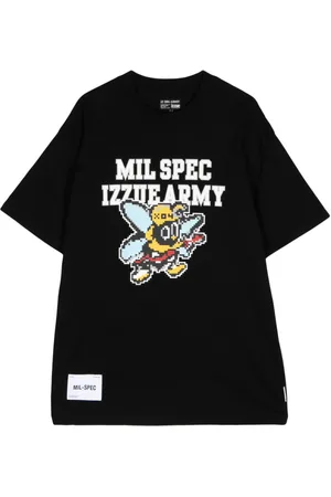 Izzue Pixelated-print cotton T-shirt