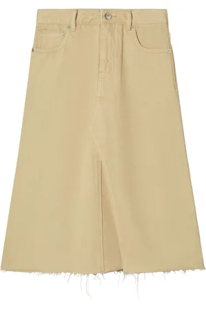 Tory Burch Deconstructed denim midi skirt