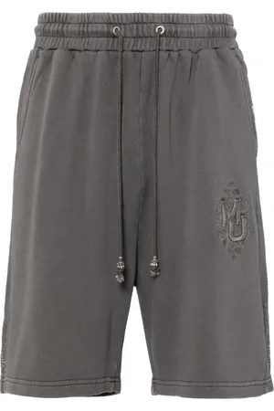 Musium Div. Logo-embroidered cotton track shorts