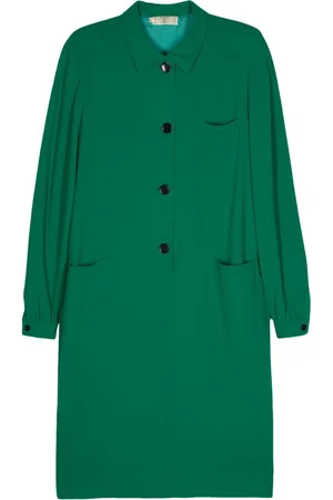 VALENTINO GARAVANI 1980s button-up wool midi dress
