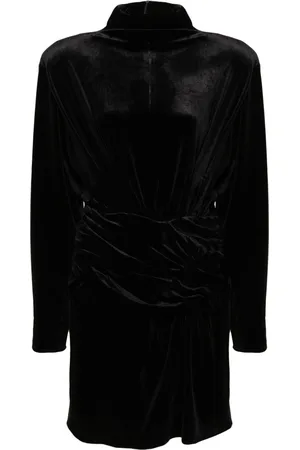 Ilkyaz Ozel Gathered velvet minidress