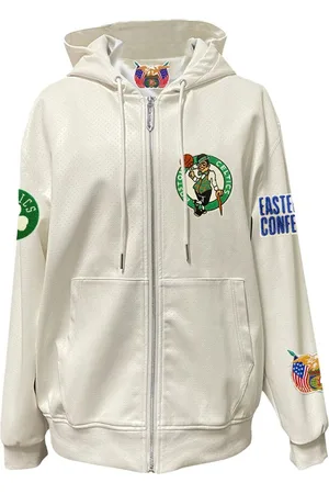 JEFF HAMILTON X Boston Celtics artificial-leather hooded jacket