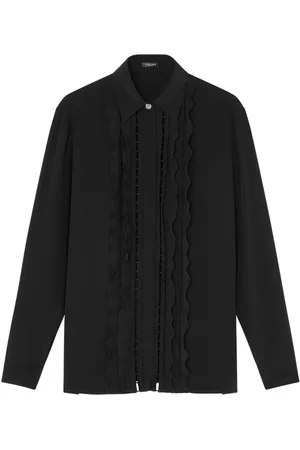 VERSACE Ruffled silk shirt