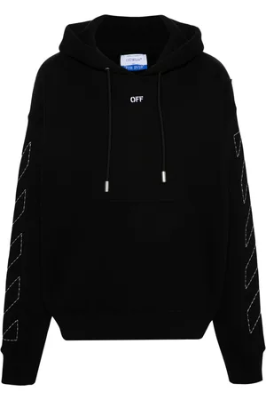 OFF-WHITE Embroidered-logo cotton hoodie