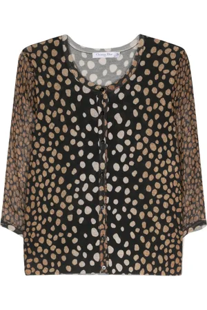 Dior 2000s leopard-print knitted cardigan