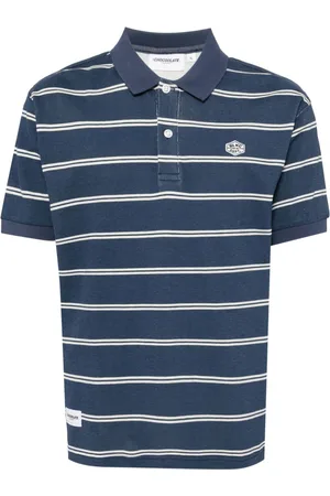 Chocoolate Striped cotton polo shirt