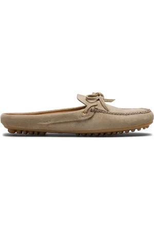 CAR SHOE Almond-toe suede driving slippers