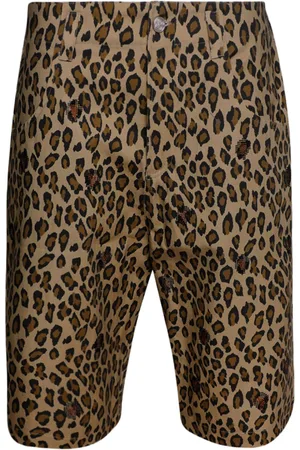 Bluemarble Leopard-print cotton shorts