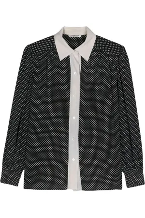 Saint Laurent 1970s polka-dot silk shirt