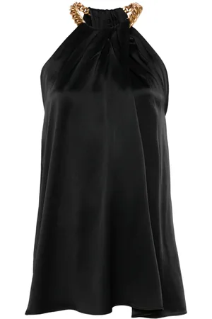 Stella McCartney Chain-link halterneck blouse