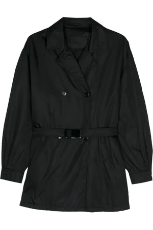 Prada 2000s double-breasted belted trench coat