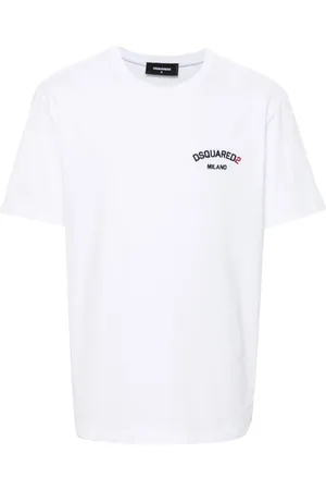 Dsquared2 Logo-embroidered cotton T-shirt