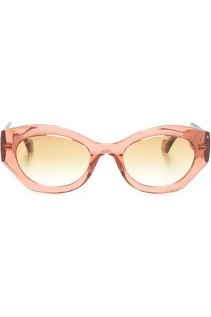 Gucci Interlocking G-logo oval-frame sunglasses