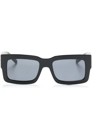 HUGO BOSS Double B-plaque rectangle-frame sunglasses