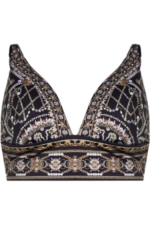 Camilla Graphic-print triangle bikini top
