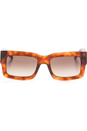HUGO BOSS Tortoiseshell rectangle-frame sunglasses