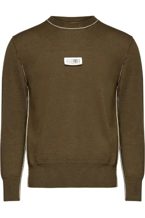 Maison Margiela Fine-knit contrasting-trim jumper