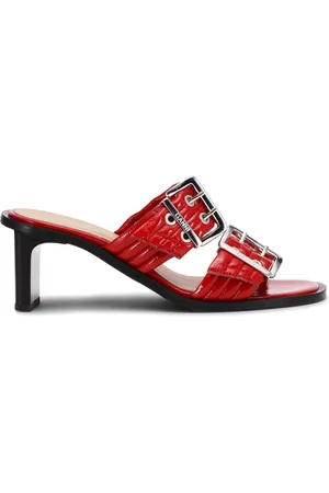 Ganni Belted buckled mules