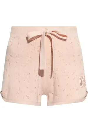 AMIRI Cashmere embroidered logo shorts
