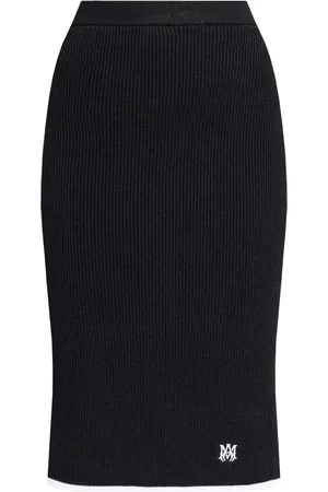 AMIRI Ma logo-embroidered midi skirt