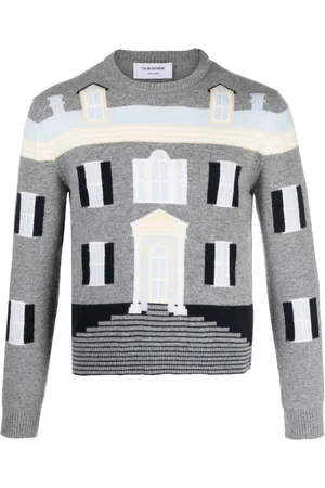 Thom Browne House intarsia-knit wool jumper