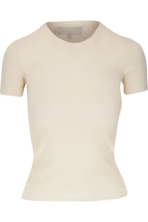 NILI LOTAN Hettie ribbed silk T-shirt