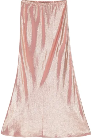 Cynthia Rowley Lamé-effect maxi silk skirt
