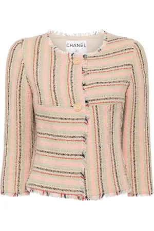 CHANEL 2000 striped single-breasted jacket