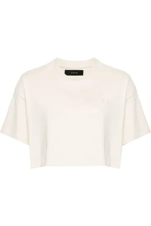 AMIRI Embroidered-logo cropped T-shirt