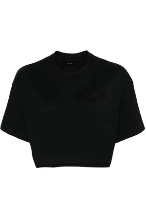 AMIRI Embroidered-logo cropped T-shirt