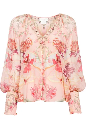 Camilla Floral-print chiffon blouse