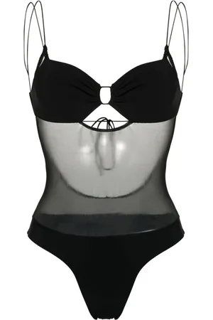 Amazuìn Raya cut-out semi-sheer swimsuit