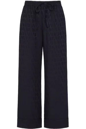 VALENTINO GARAVANI Optical V silk trousers