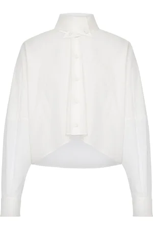 Serafini Button-down collar cropped shirt