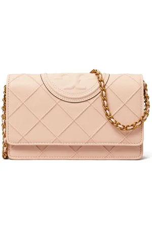 Tory Burch Fleming Soft Chain grained-leather wallet